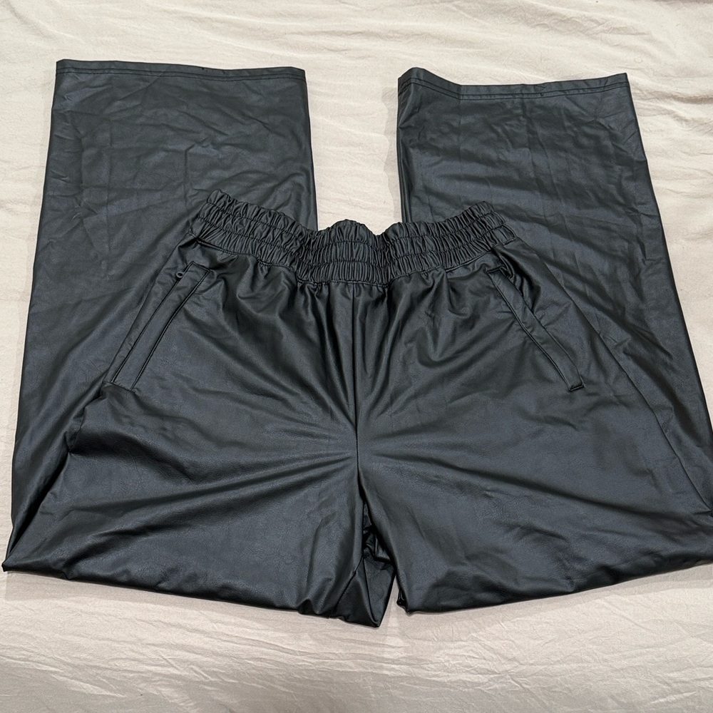 OFFLINE by Aerie Faux Leather Wide Leg Pant